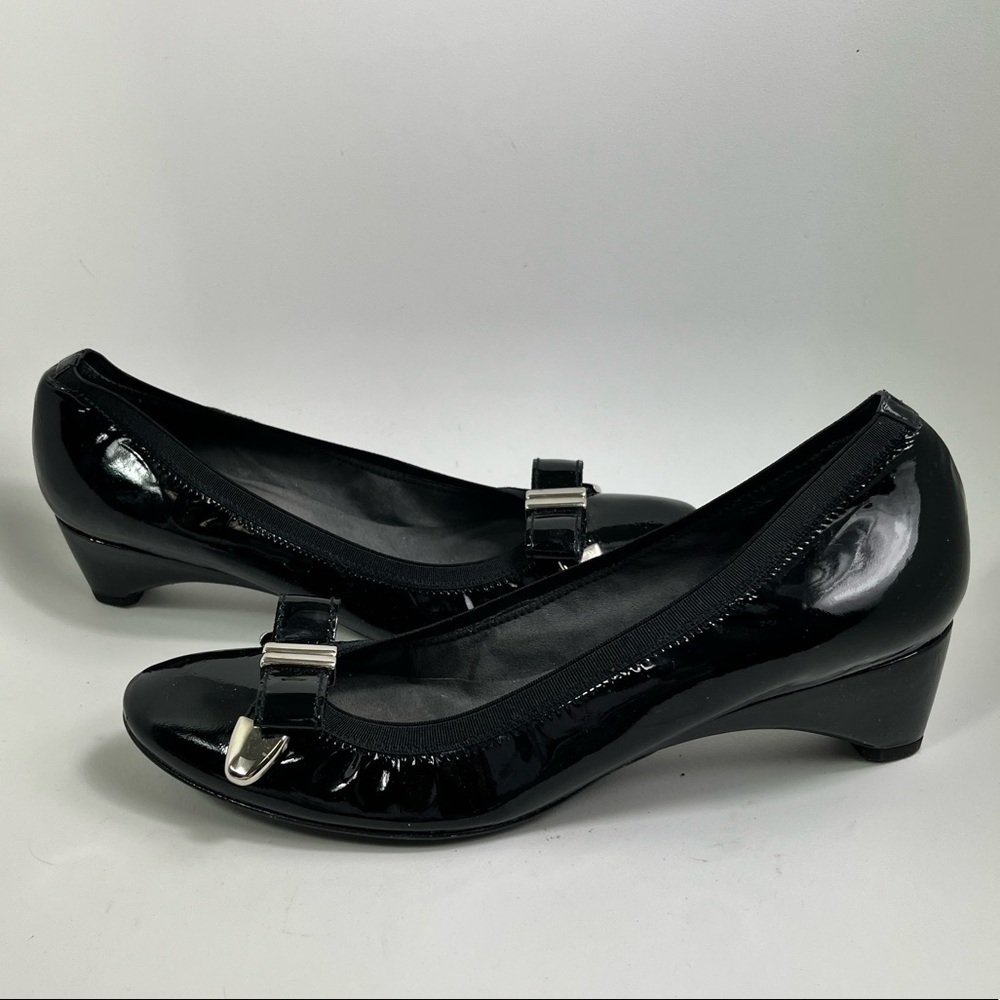 Stuart Weitzman Patent Leather Wedge Shoes - Picture 7 of 12